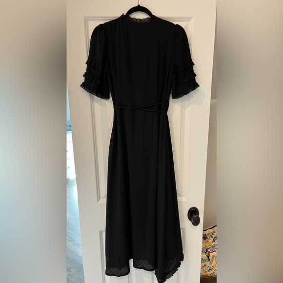 *ETOPHE’ STUDIOS* BLACK WRAP MAXI DRESS- SIZE SMALL - Picture 6 of 8